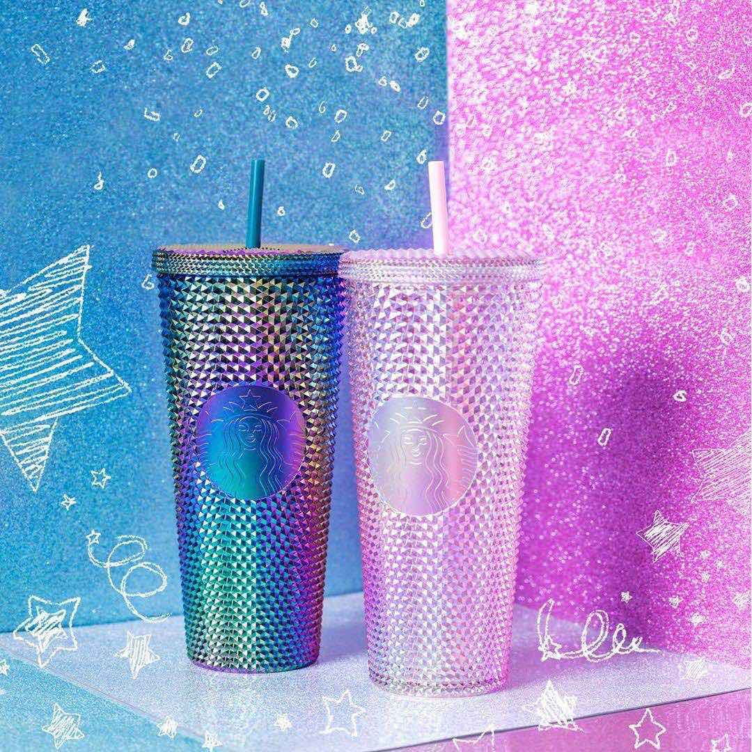 New Holographic Studded Cold Cups Starbucks Keeps Your Drinks Cold