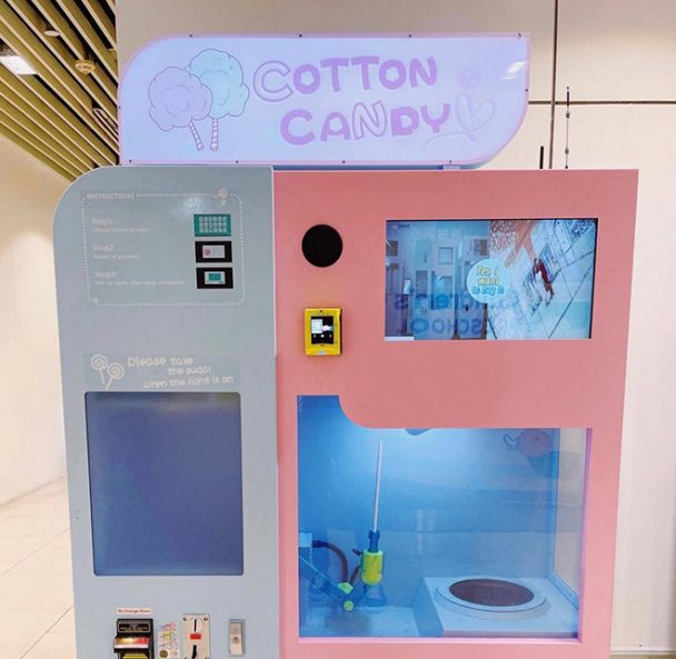 Pastel HeartShaped Cotton Candy Vending Machine Sembawang Shopping
