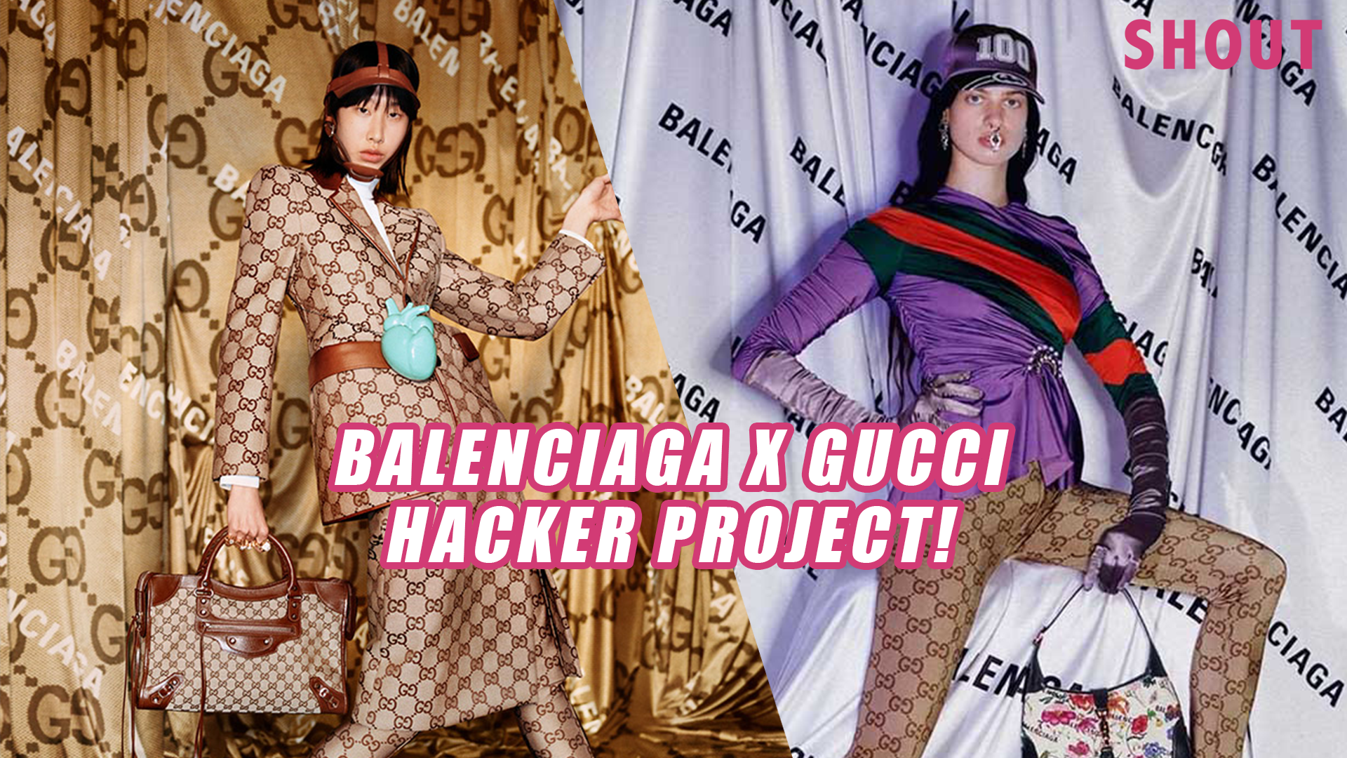 Gucci x Balenciaga Cream Floral Print Leather The Hacker Project