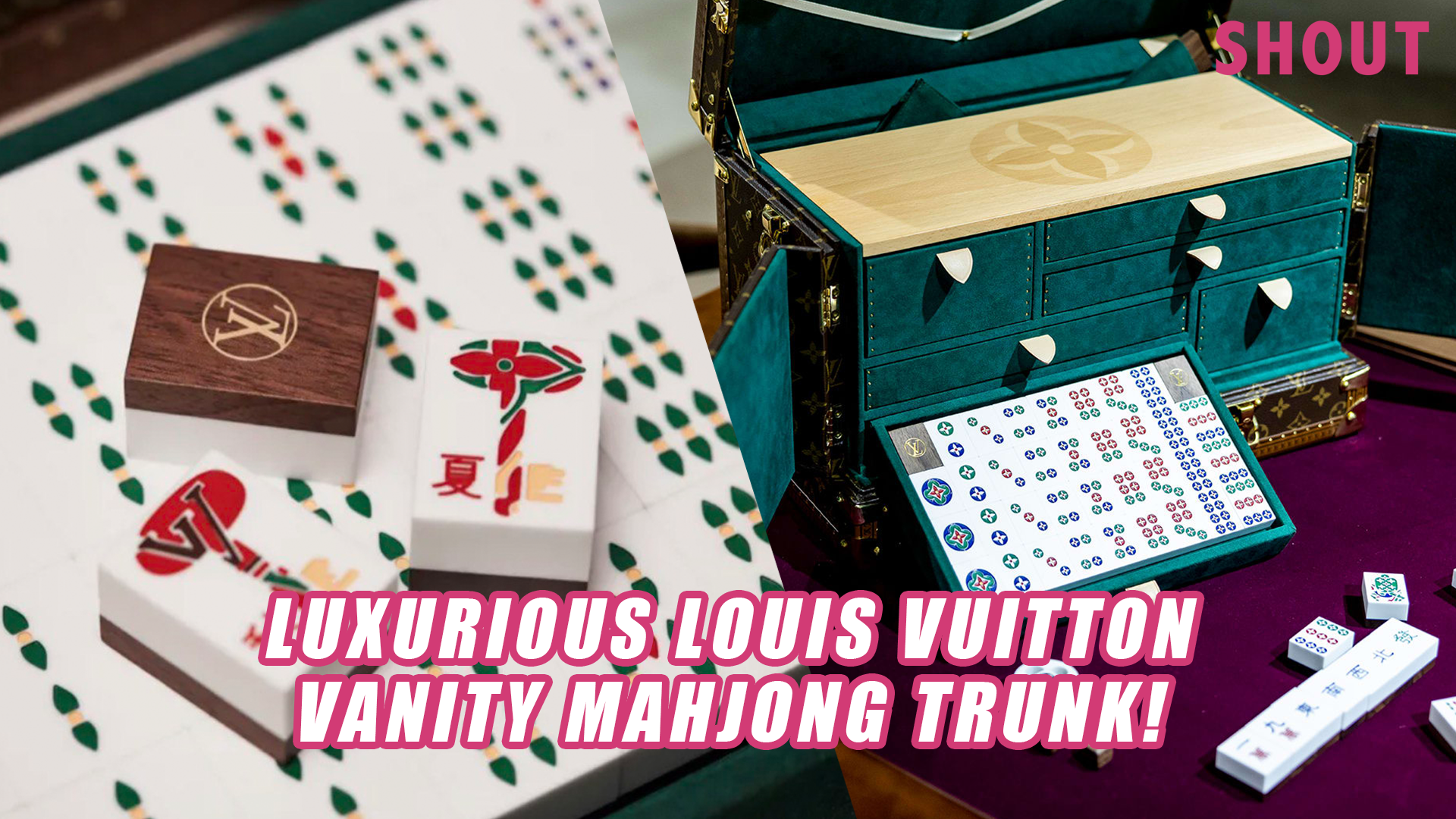 LOUIS VUITTON HAS A NEW MONOGRAMMED LUXE VANITY MAHJONG TRUNK WITH