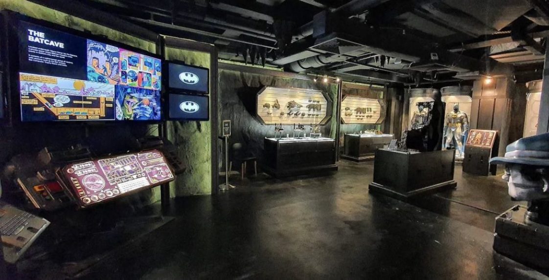 FREE BATCAVE EXHIBITION WITH LIFESIZED FIGURINES, SUPERHERO SUITS