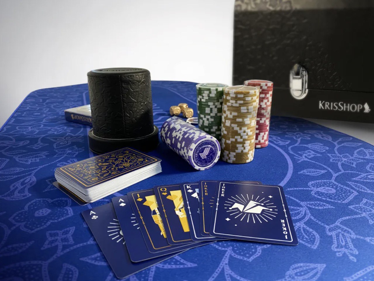  Luxe Poker Set, Poker Chips & Poker Cards Set with