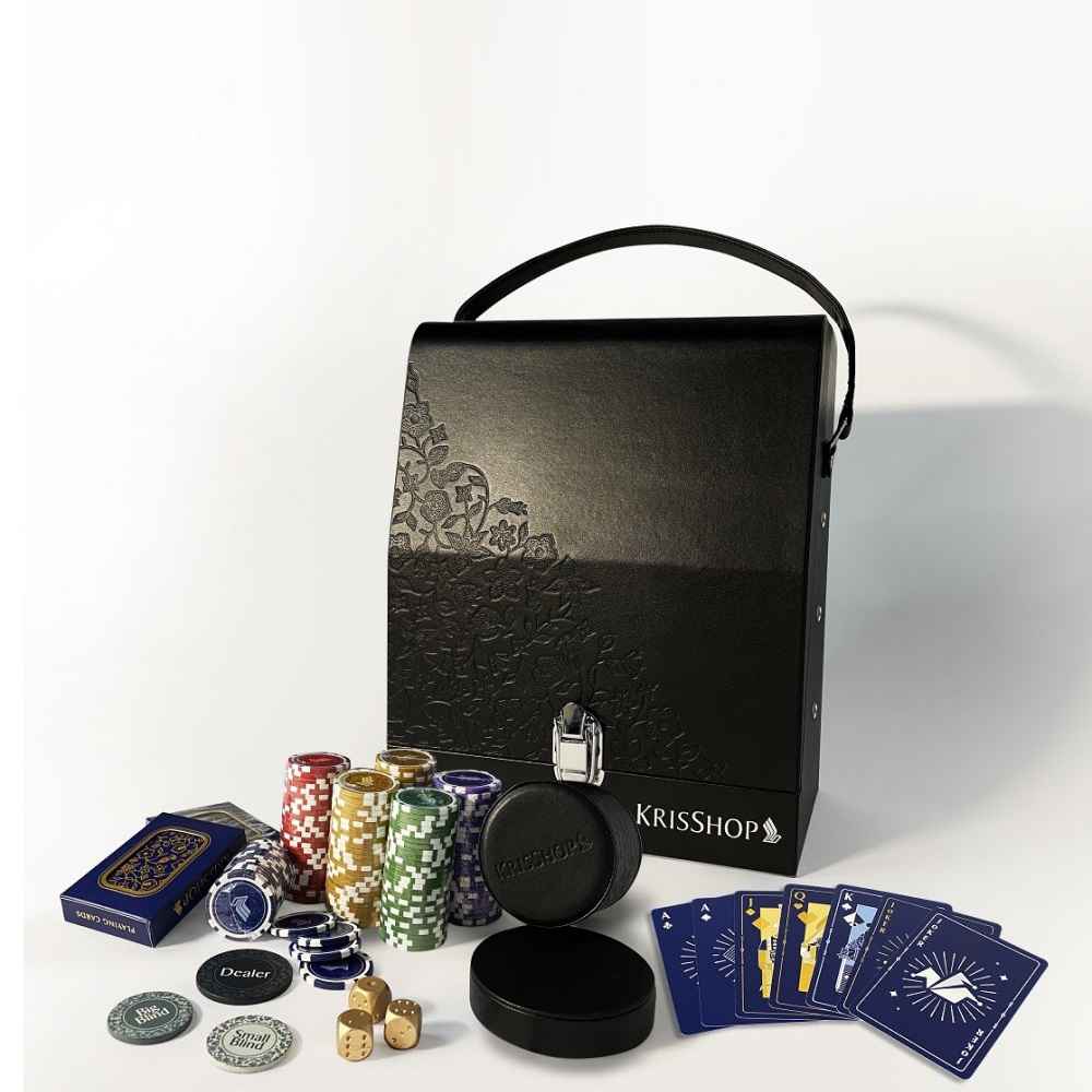  Luxe Poker Set, Poker Chips & Poker Cards Set with