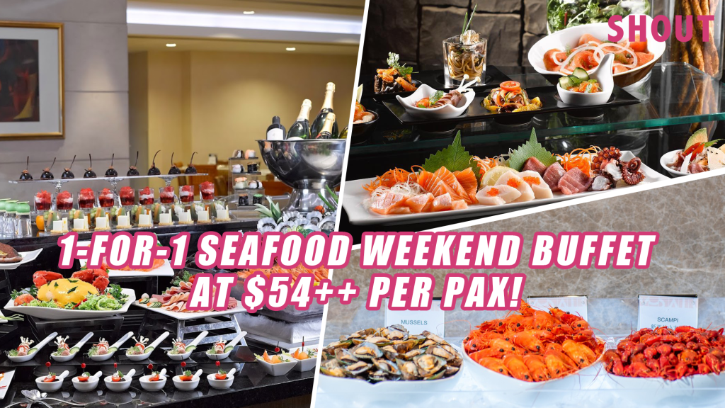 1FOR1 WEEKEND SEAFOOD BUFFET AT CARLTON HOTEL FOR 54++ PER PERSON