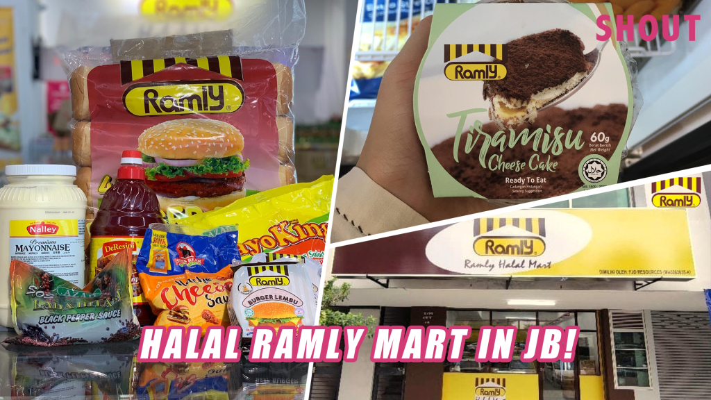 FIRSTEVER HALAL RAMLY BURGER MART IN JB WITH READYTOEAT SNACKS, MEAT