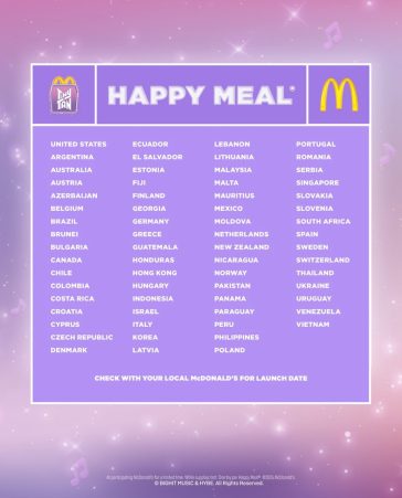 BTS TINYTAN X MCDONALDS HAPPY MEAL TOYS LAUNCHING IN SINGAPORE SOON